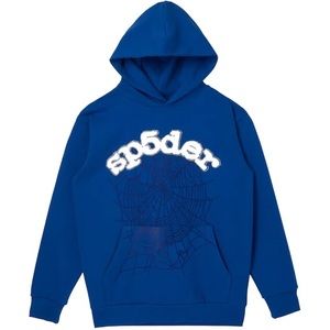 Dark blue Sp5der hoodie great price brand new